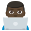 👨🏿💻