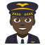 👨🏿✈️