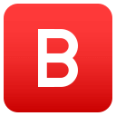 b Button (Blood Type) Emoji, Emoji One style