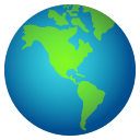 Globe Showing Americas Emoji, Emoji One style