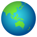Globe Showing Asia-Australia Emoji, Emoji One style