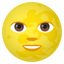 Full Moon Face Emoji, Emoji One style