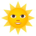 Sun with Face Emoji, Emoji One style