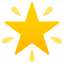 Glowing Star Emoji, Emoji One style