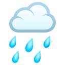 Cloud with Rain Emoji, Emoji One style