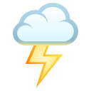 Cloud with Lightning Emoji, Emoji One style