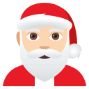 Santa Claus Emoji with Light Skin Tone, Emoji One style