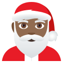 Santa Claus Emoji with Medium-Dark Skin Tone, Emoji One style