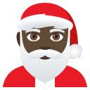 Santa Claus Emoji with Dark Skin Tone, Emoji One style
