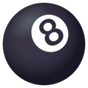 Pool 8 Ball Emoji, Emoji One style