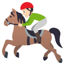 Horse Racing Emoji with Light Skin Tone, Emoji One style