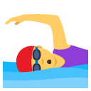 Woman Swimming Emoji, Emoji One style