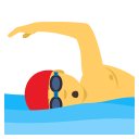 Man Swimming Emoji, Emoji One style
