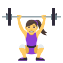Woman Lifting Weights Emoji, Emoji One style