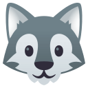 Wolf Face Emoji, Emoji One style