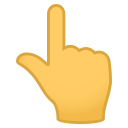 Backhand Index Pointing Up Emoji, Emoji One style