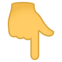 Backhand Index Pointing Down Emoji, Emoji One style