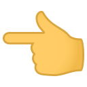 Backhand Index Pointing Left Emoji, Emoji One style