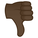 Thumbs Down Emoji with Dark Skin Tone, Emoji One style