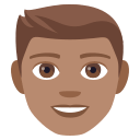 Man Emoji with Medium Skin Tone, Emoji One style