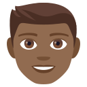 Man Emoji with Medium-Dark Skin Tone, Emoji One style