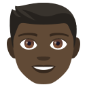 Man Emoji with Dark Skin Tone, Emoji One style