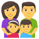 Family: Man, Woman, Girl, Boy Emoji, Emoji One style