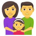 Family: Man, Woman, Girl Emoji, Emoji One style
