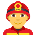 Man Firefighter Emoji, Emoji One style