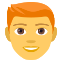 Man: Red Hair Emoji, Emoji One style
