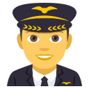 Man Pilot Emoji, Emoji One style