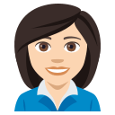 Woman Office Worker Emoji with Light Skin Tone, Emoji One style
