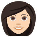 Woman Emoji with Light Skin Tone, Emoji One style