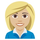 Woman Office Worker Emoji with Medium-Light Skin Tone, Emoji One style