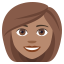 Woman Emoji with Medium Skin Tone, Emoji One style