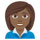 Woman Office Worker Emoji with Medium-Dark Skin Tone, Emoji One style