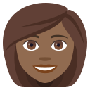 Woman Emoji with Medium-Dark Skin Tone, Emoji One style