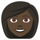 Woman Emoji with Dark Skin Tone, Emoji One style