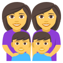 Family: Woman, Woman, Boy, Boy Emoji, Emoji One style