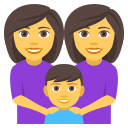 Family: Woman, Woman, Boy Emoji, Emoji One style