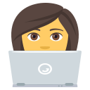 Woman Technologist Emoji, Emoji One style