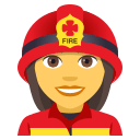 Woman Firefighter Emoji, Emoji One style