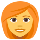 Woman: Red Hair Emoji, Emoji One style