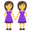 Two Women Holding Hands Emoji, Emoji One style