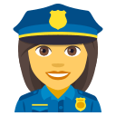 Woman Police Officer Emoji, Emoji One style