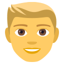 Man: Blond Hair Emoji, Emoji One style