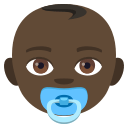 Baby Emoji with Dark Skin Tone, Emoji One style