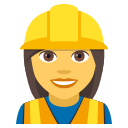 Woman Construction Worker Emoji, Emoji One style