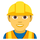 Man Construction Worker Emoji, Emoji One style