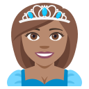 Princess Emoji with Medium Skin Tone, Emoji One style